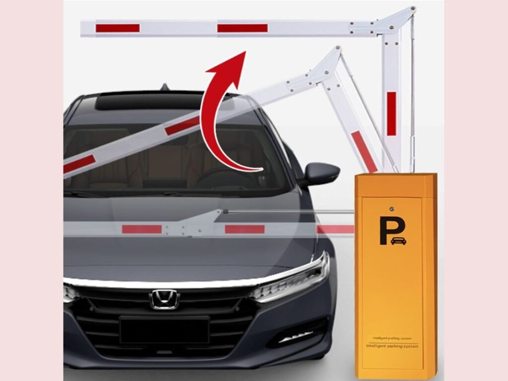 Automatic barrier gate with license-plate recognition for unmanned parking