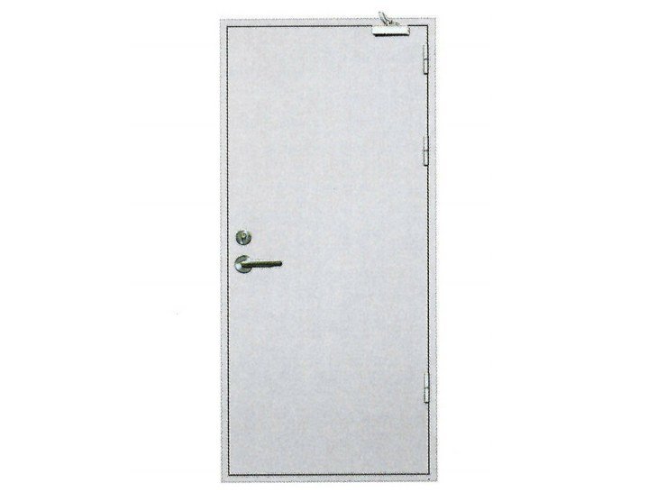Steel fire rated double door with vision panel