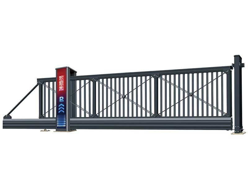 Industrial suspended aluminum gate, trackless cantilever design
