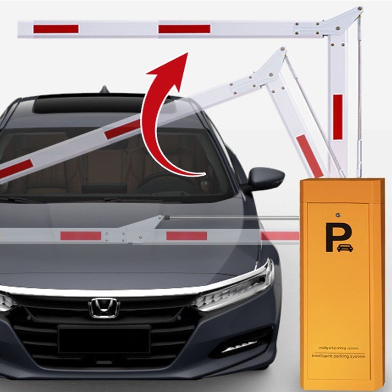 Automatic barrier gate with license-plate recognition for unmanned parking