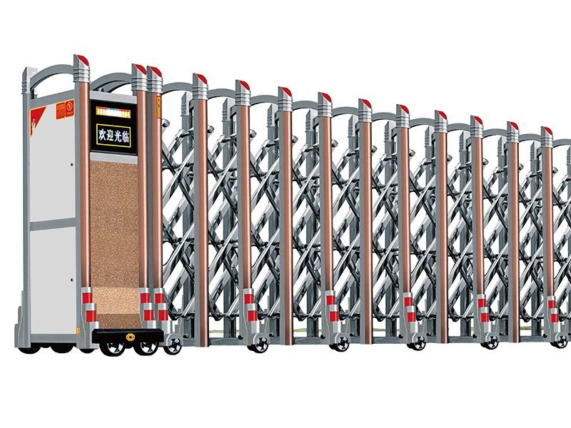 Electric retractable gate in aluminum alloy, 1600mm height